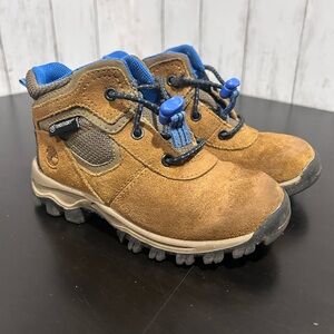 Timberland Toddler Hiking Shoes Brown Leather Slip On Size 9 Adventure Ready